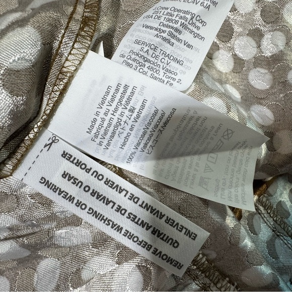 J. Crew Brown and Cream Peplum Tank Top - Picture 7 of 8